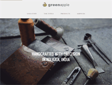 Tablet Screenshot of greenappleleather.com